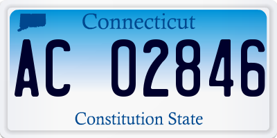 CT license plate AC02846