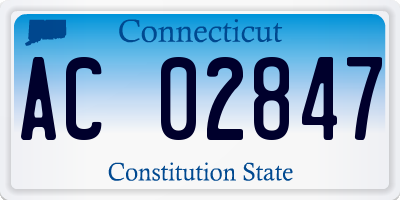 CT license plate AC02847