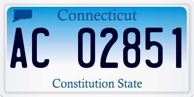 CT license plate AC02851