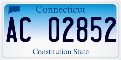 CT license plate AC02852