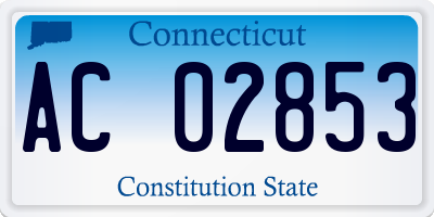 CT license plate AC02853