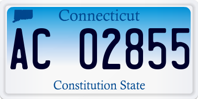 CT license plate AC02855