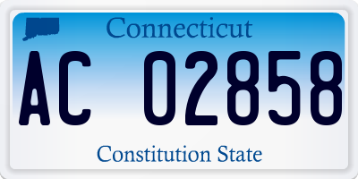 CT license plate AC02858