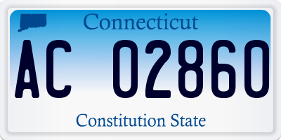 CT license plate AC02860