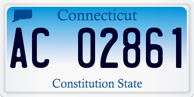 CT license plate AC02861