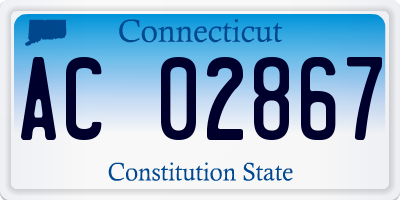 CT license plate AC02867