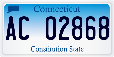 CT license plate AC02868