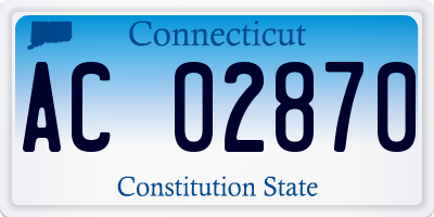 CT license plate AC02870