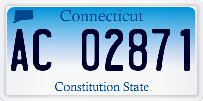 CT license plate AC02871