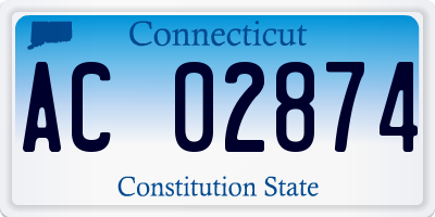 CT license plate AC02874