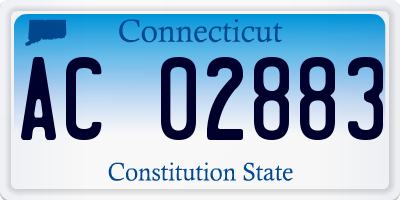 CT license plate AC02883