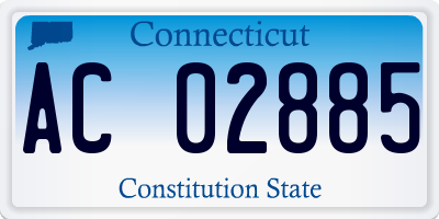 CT license plate AC02885