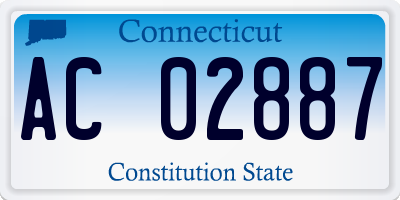 CT license plate AC02887