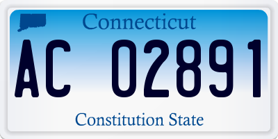 CT license plate AC02891