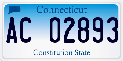 CT license plate AC02893