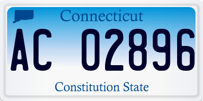 CT license plate AC02896