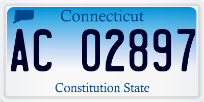 CT license plate AC02897