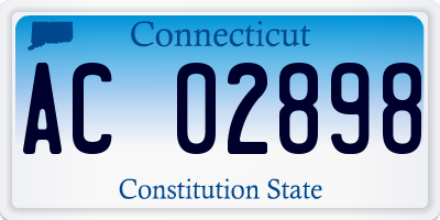 CT license plate AC02898