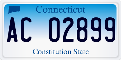 CT license plate AC02899