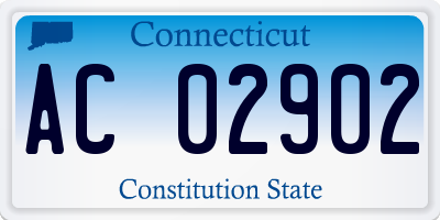 CT license plate AC02902