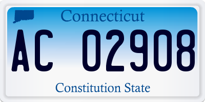 CT license plate AC02908