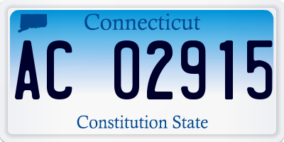 CT license plate AC02915