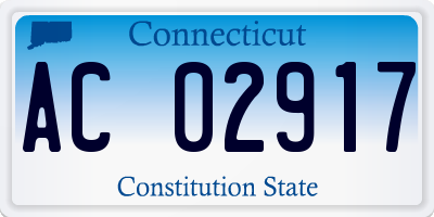 CT license plate AC02917