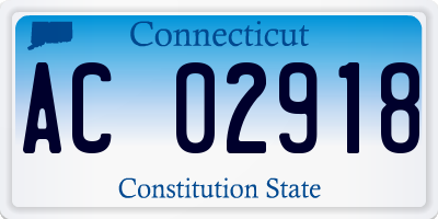 CT license plate AC02918