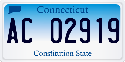 CT license plate AC02919