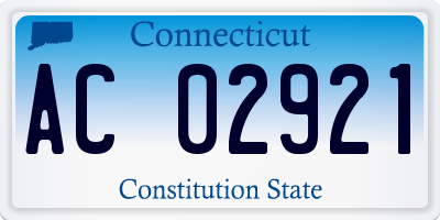 CT license plate AC02921