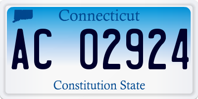 CT license plate AC02924