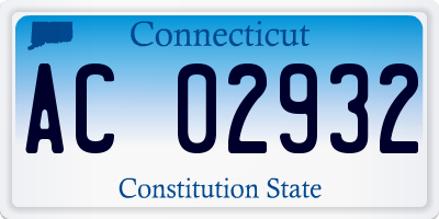 CT license plate AC02932