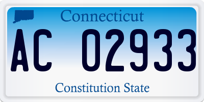 CT license plate AC02933