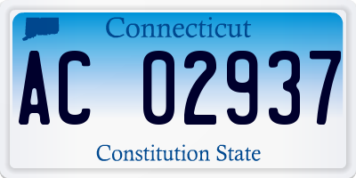 CT license plate AC02937