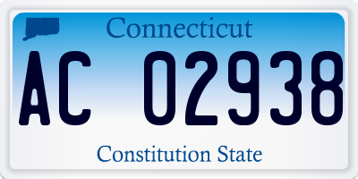 CT license plate AC02938