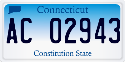 CT license plate AC02943