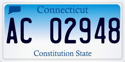 CT license plate AC02948