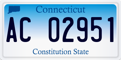 CT license plate AC02951