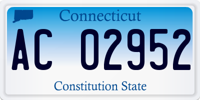 CT license plate AC02952