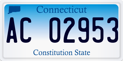 CT license plate AC02953