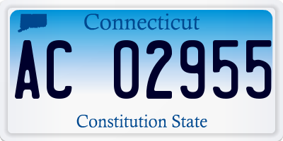 CT license plate AC02955