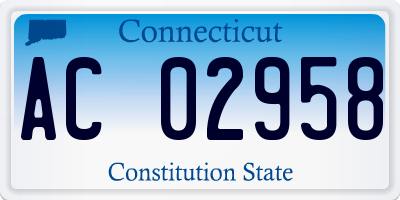 CT license plate AC02958