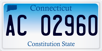 CT license plate AC02960