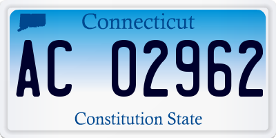 CT license plate AC02962