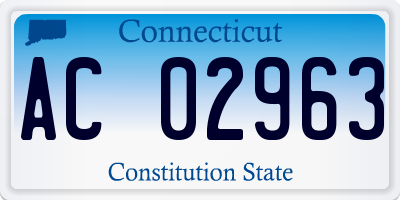 CT license plate AC02963