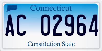 CT license plate AC02964