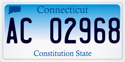 CT license plate AC02968