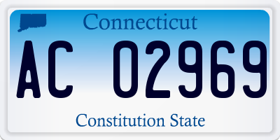 CT license plate AC02969