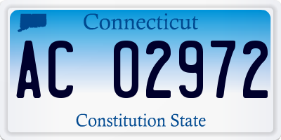 CT license plate AC02972