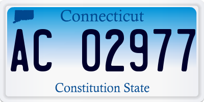 CT license plate AC02977